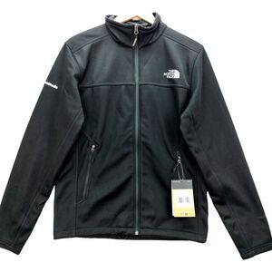 The North Face Jacket Men Small Black Ridgewall Windwall Full Zip Soft Shell NEW